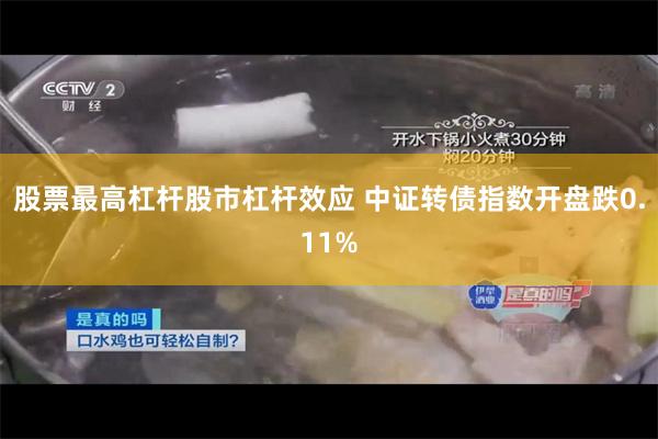 股票最高杠杆股市杠杆效应 中证转债指数开盘跌0.11%