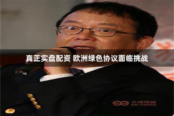 真正实盘配资 欧洲绿色协议面临挑战