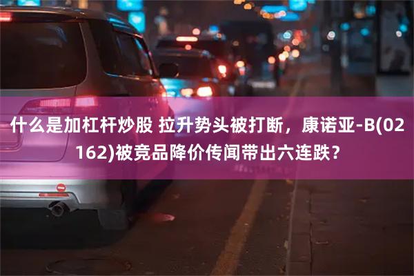 什么是加杠杆炒股 拉升势头被打断，康诺亚-B(02162)被竞品降价传闻带出六连跌？