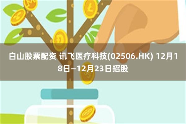 白山股票配资 讯飞医疗科技(02506.HK) 12月18日—12月23日招股