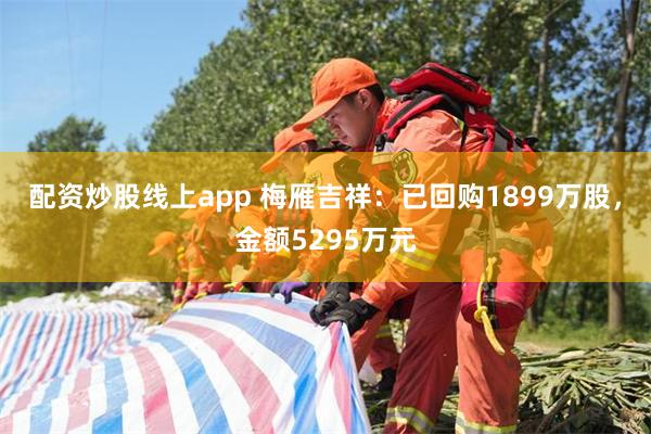 配资炒股线上app 梅雁吉祥：已回购1899万股，金额5295万元